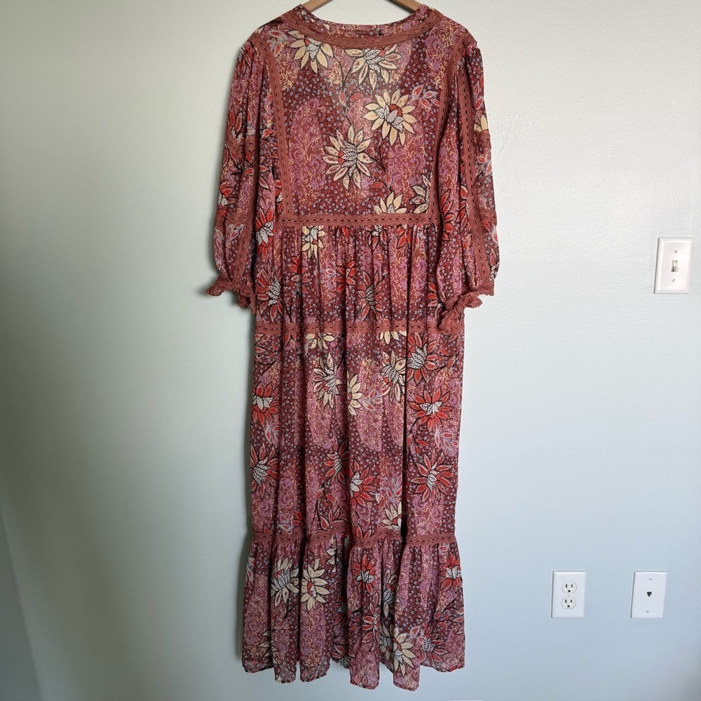 Free People Intimately FP Grasslands Kimono in Charlotte Rose Print - Picture 7 of 8